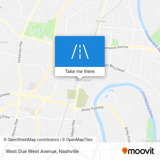 West Due West Avenue map