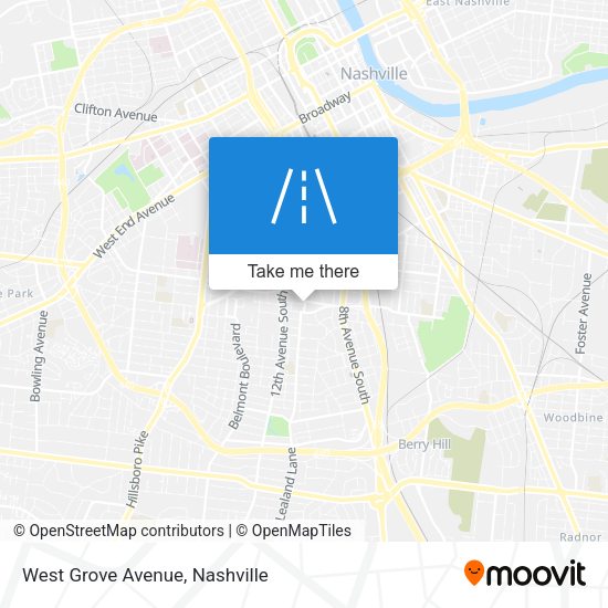 West Grove Avenue map