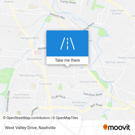 West Valley Drive map
