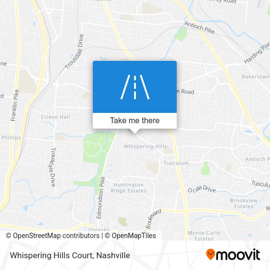 Mapa de Whispering Hills Court
