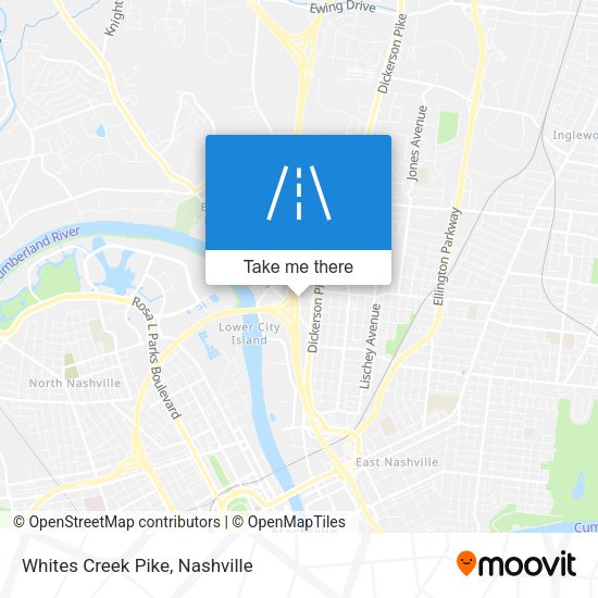 Whites Creek Pike map