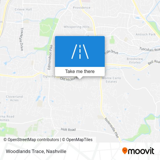 Woodlands Trace map