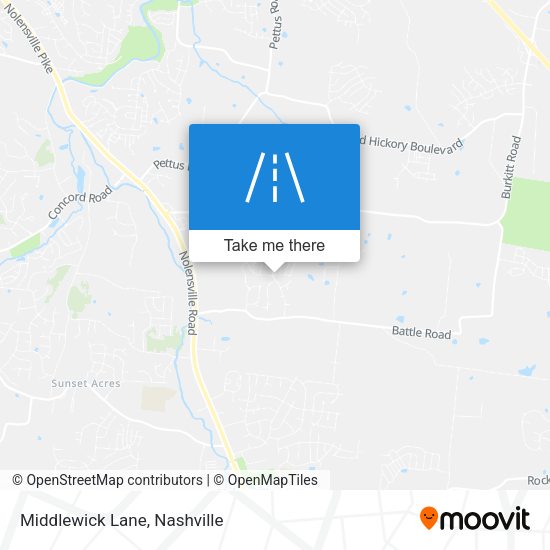 Mapa de Middlewick Lane