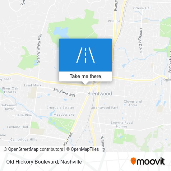 Old Hickory Boulevard map