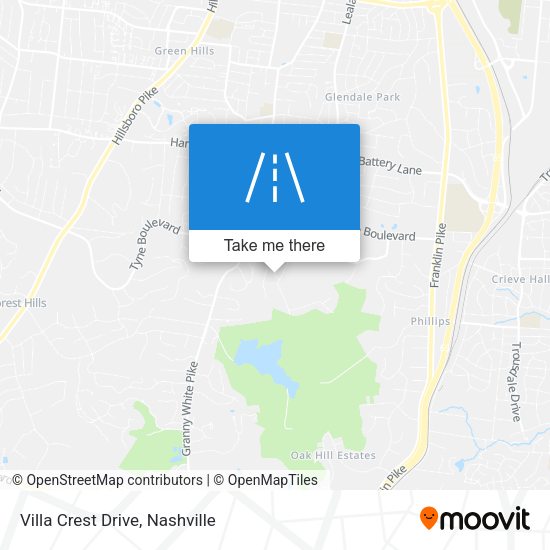 Villa Crest Drive map