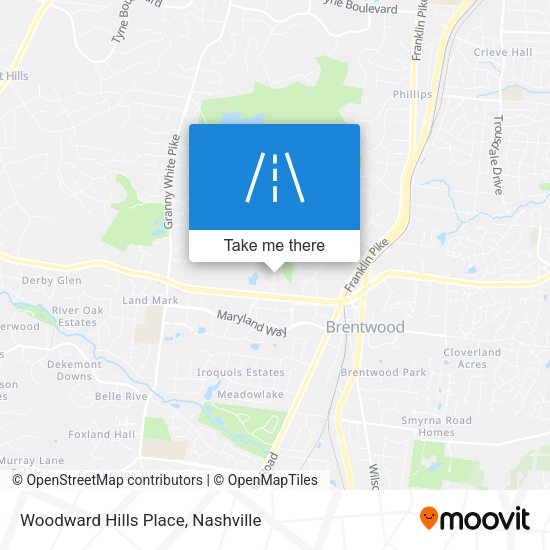 Woodward Hills Place map