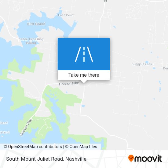 South Mount Juliet Road map