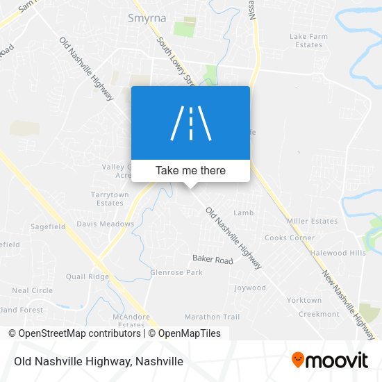 Old Nashville Highway map