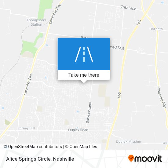 Alice Springs Circle map