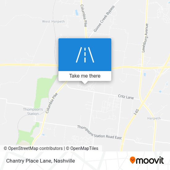 Mapa de Chantry Place Lane