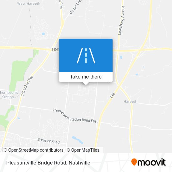 Pleasantville Bridge Road map
