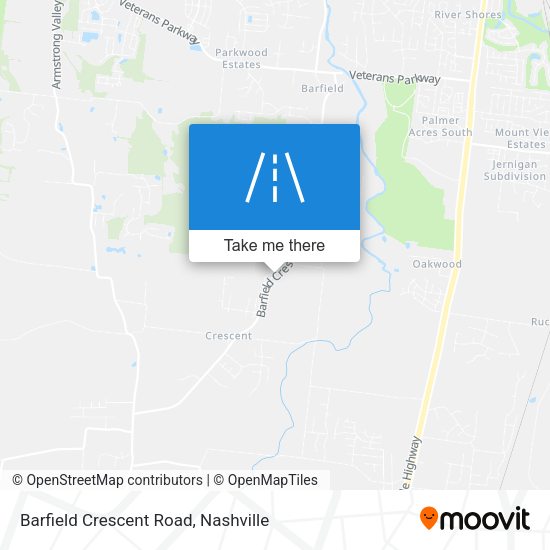 Barfield Crescent Road map