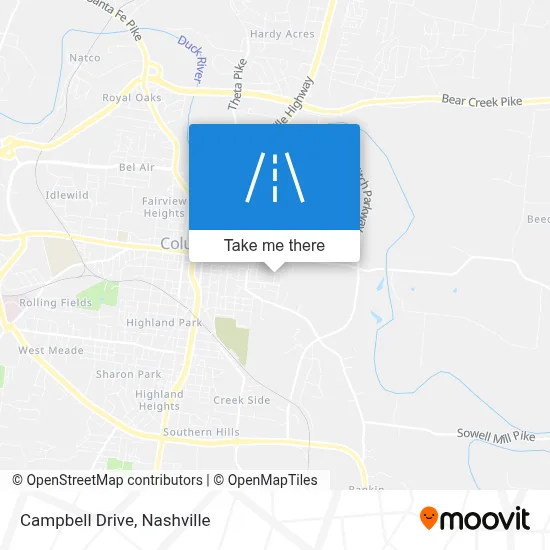 Campbell Drive map