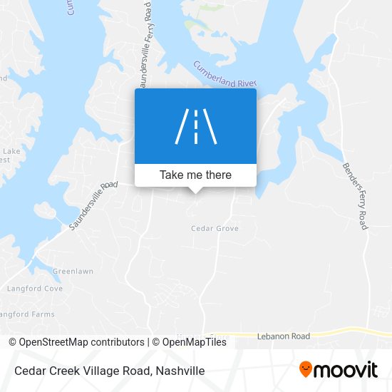 Cedar Creek Village Road map