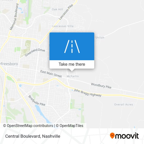 Central Boulevard map