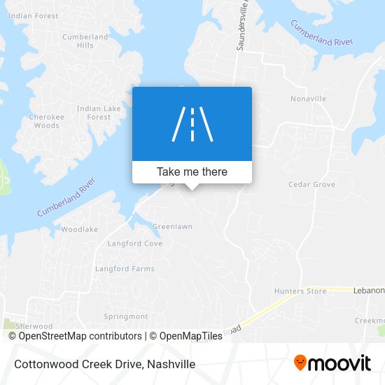 Cottonwood Creek Drive map
