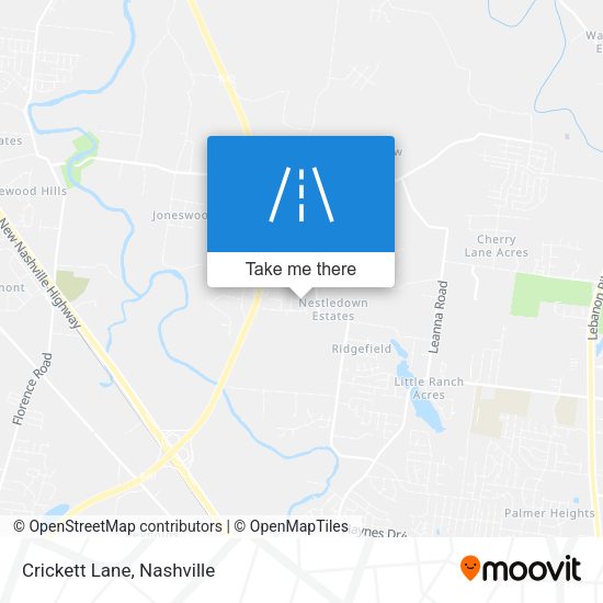 Mapa de Crickett Lane