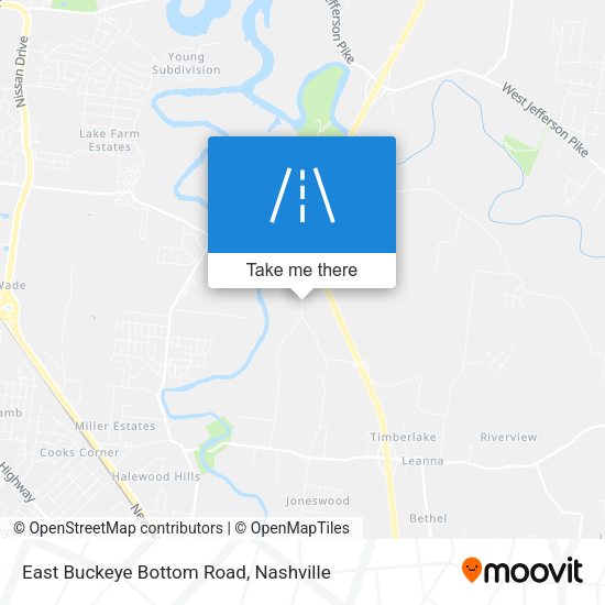 East Buckeye Bottom Road map