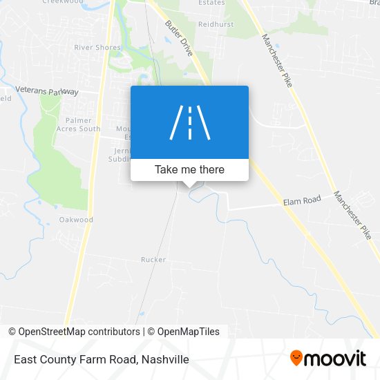 East County Farm Road map