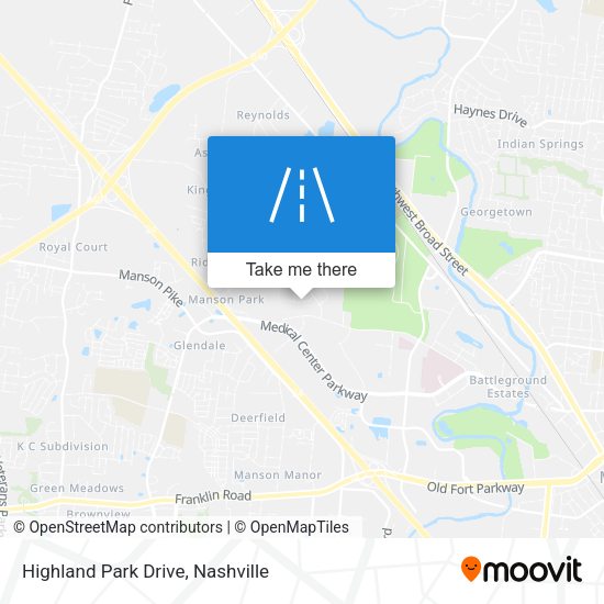Highland Park Drive map