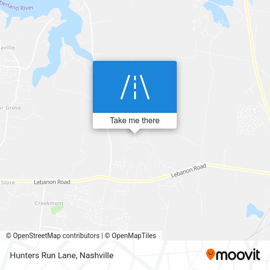 Hunters Run Lane map