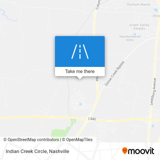 Indian Creek Circle map