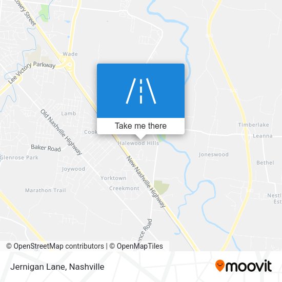 Mapa de Jernigan Lane