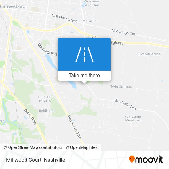 Mapa de Millwood Court