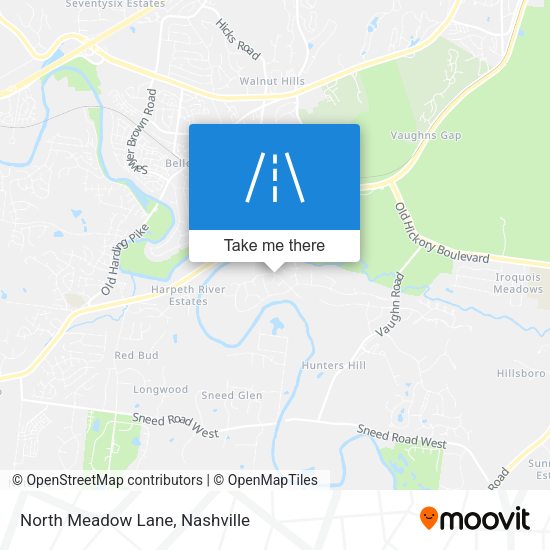 North Meadow Lane map