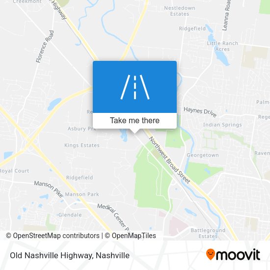 Old Nashville Highway map