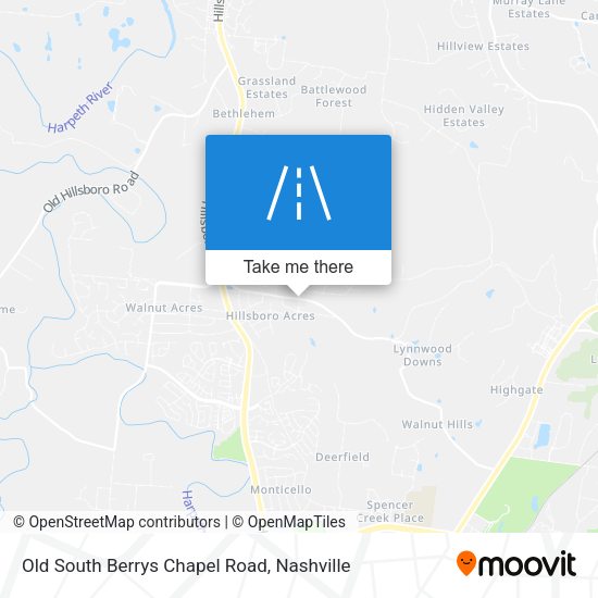 Mapa de Old South Berrys Chapel Road