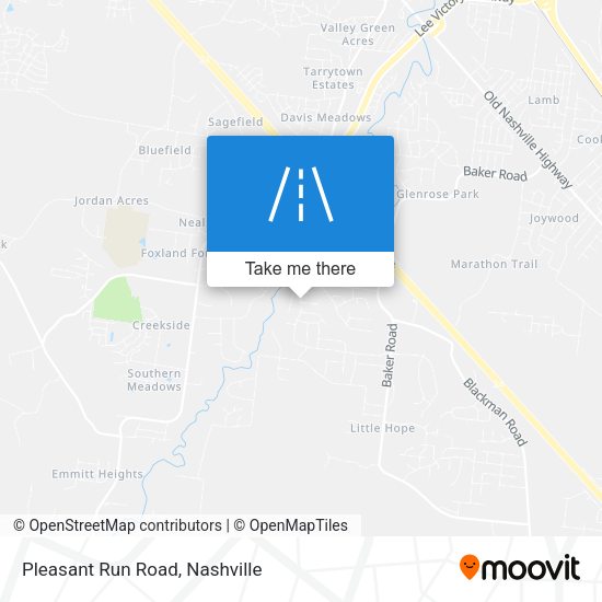 Pleasant Run Road map