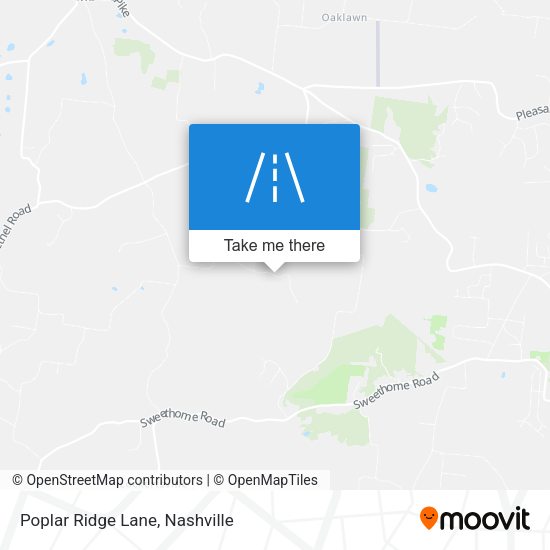 Poplar Ridge Lane map