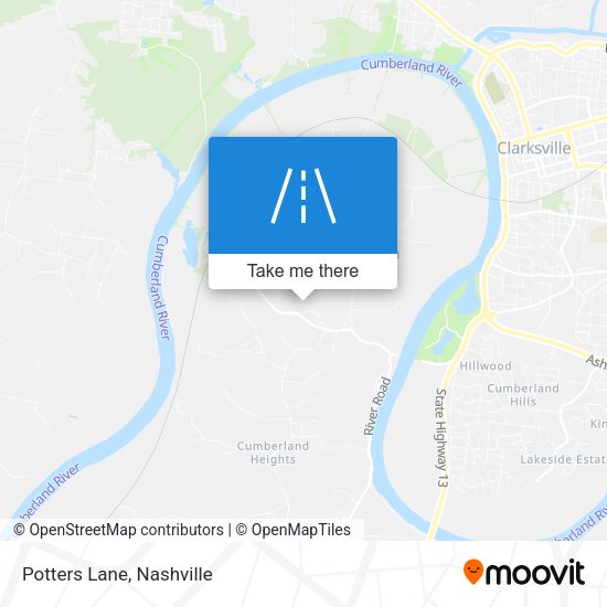 Mapa de Potters Lane