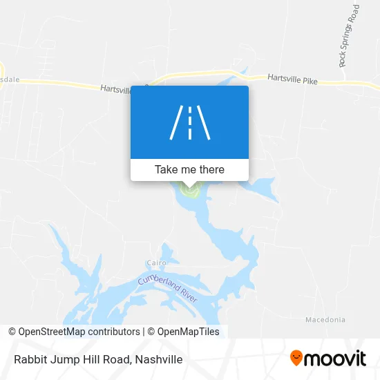 Rabbit Jump Hill Road map