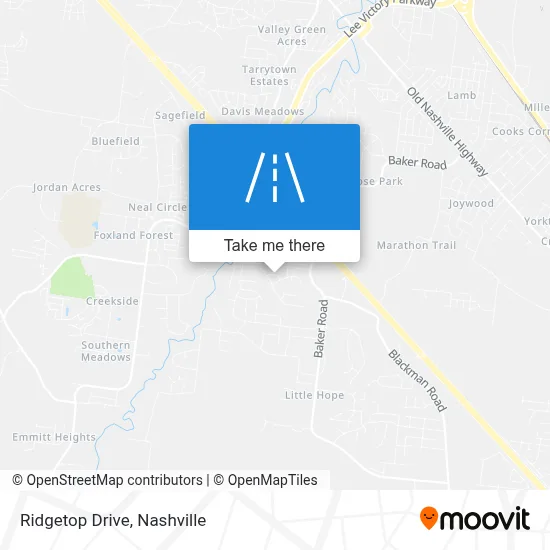 Ridgetop Drive map