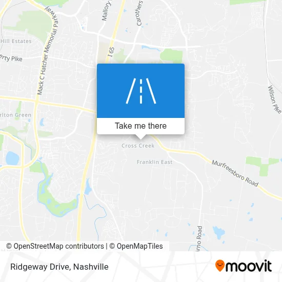 Ridgeway Drive map