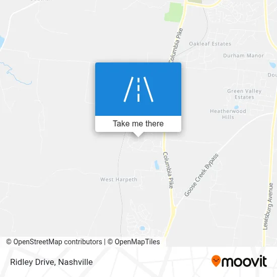 Ridley Drive map