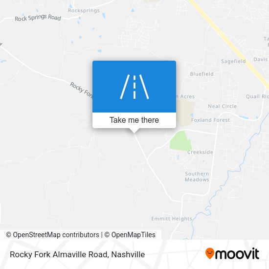 Rocky Fork Almaville Road map