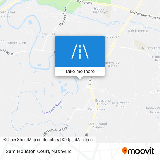 Sam Houston Court map