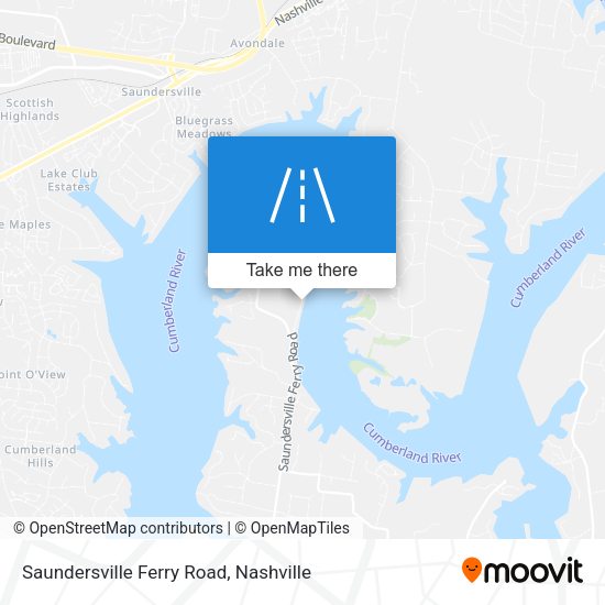 Saundersville Ferry Road map