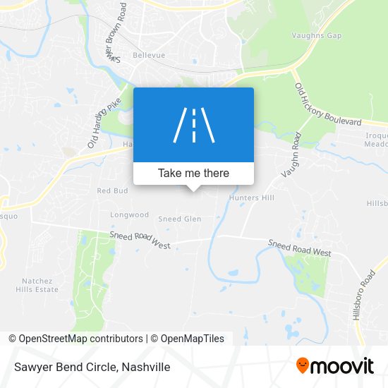 Sawyer Bend Circle map