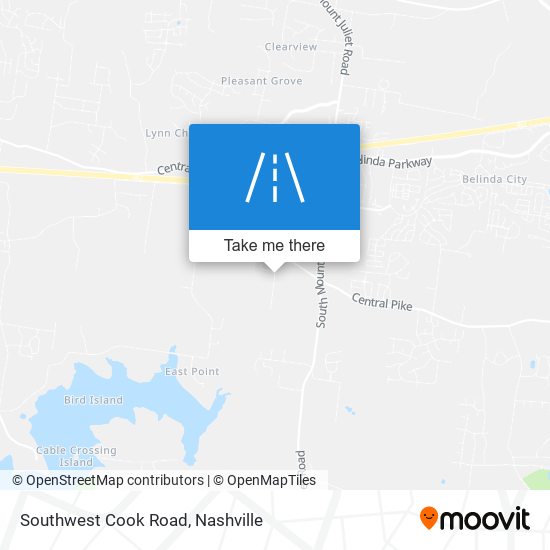 Southwest Cook Road map