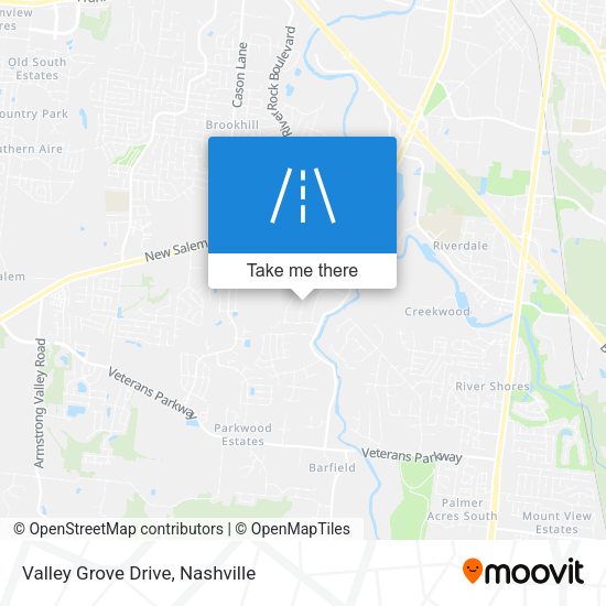 Valley Grove Drive map