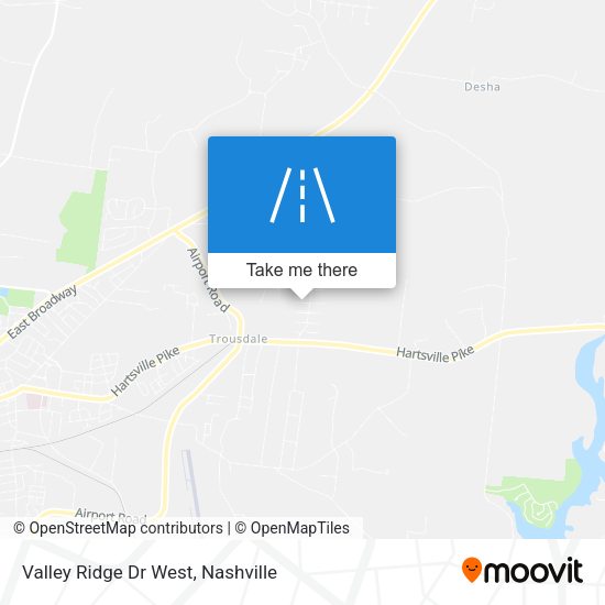 Valley Ridge Dr West map