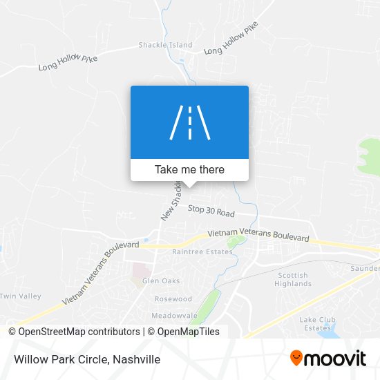 Mapa de Willow Park Circle