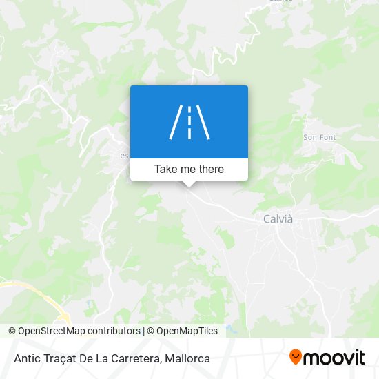 mapa Antic Traçat De La Carretera