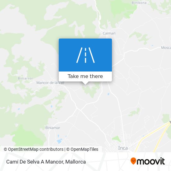 mapa Camí De Selva A Mancor