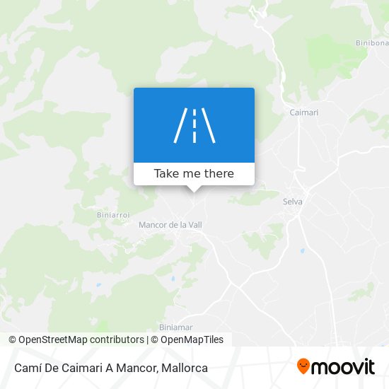 mapa Camí De Caimari A Mancor