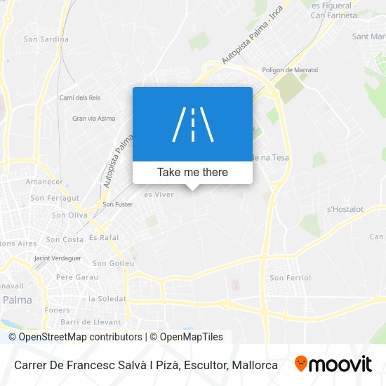 Carrer De Francesc Salvà I Pizà, Escultor map